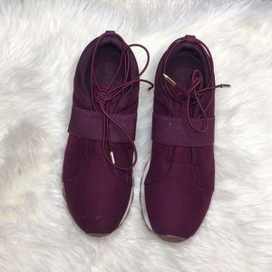 Maroon Lace Sneaker